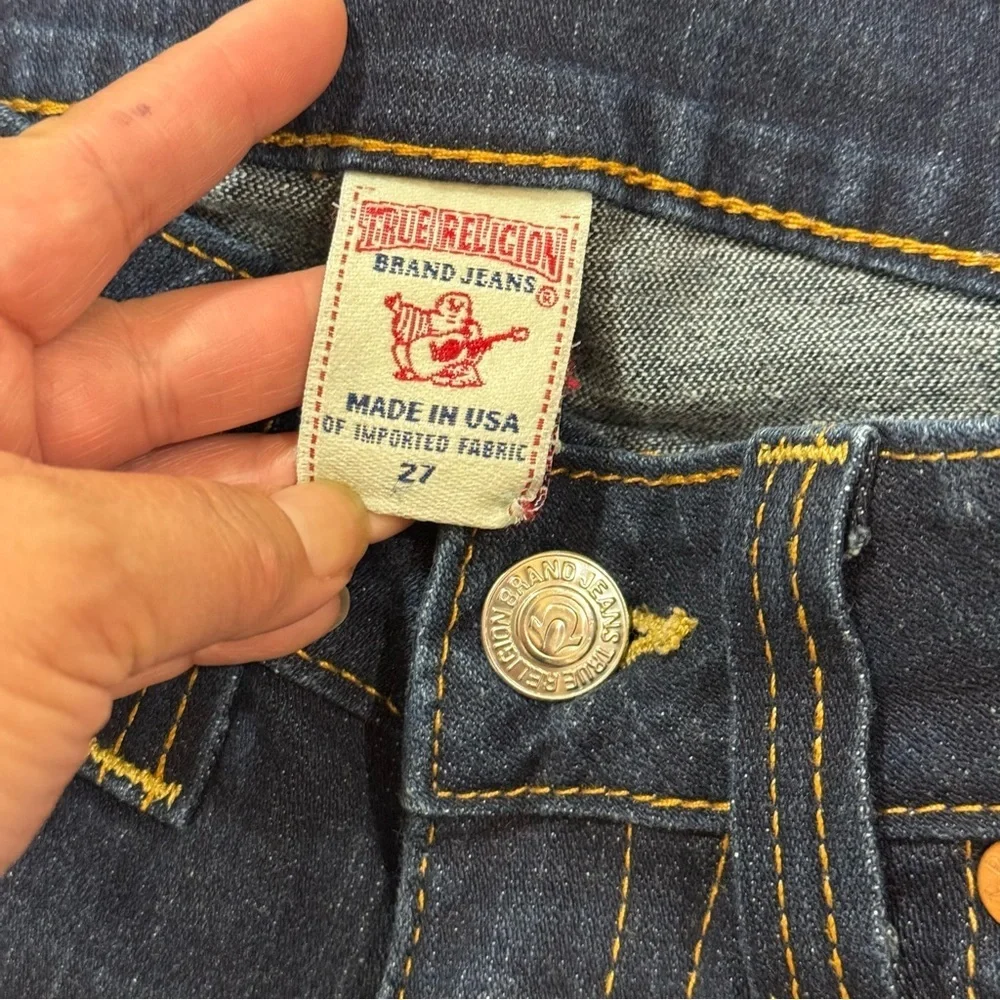 TRUE RELIGION BRAND JEANS “JOEY” boot cut flare Women's Blue Denim Pants 27 EUC - Picture 8 of 15